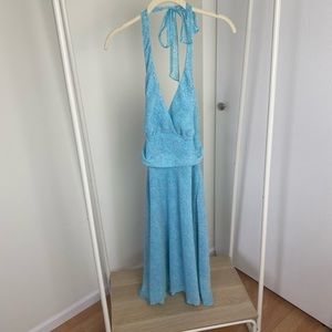 Y2K Speechless Midi Halter Dress